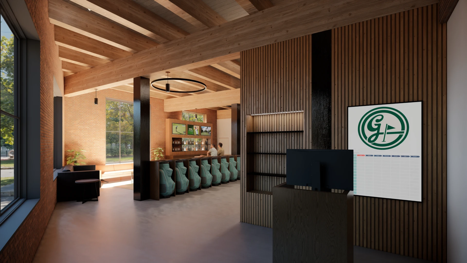 Greenside Golf Club lounge rendering