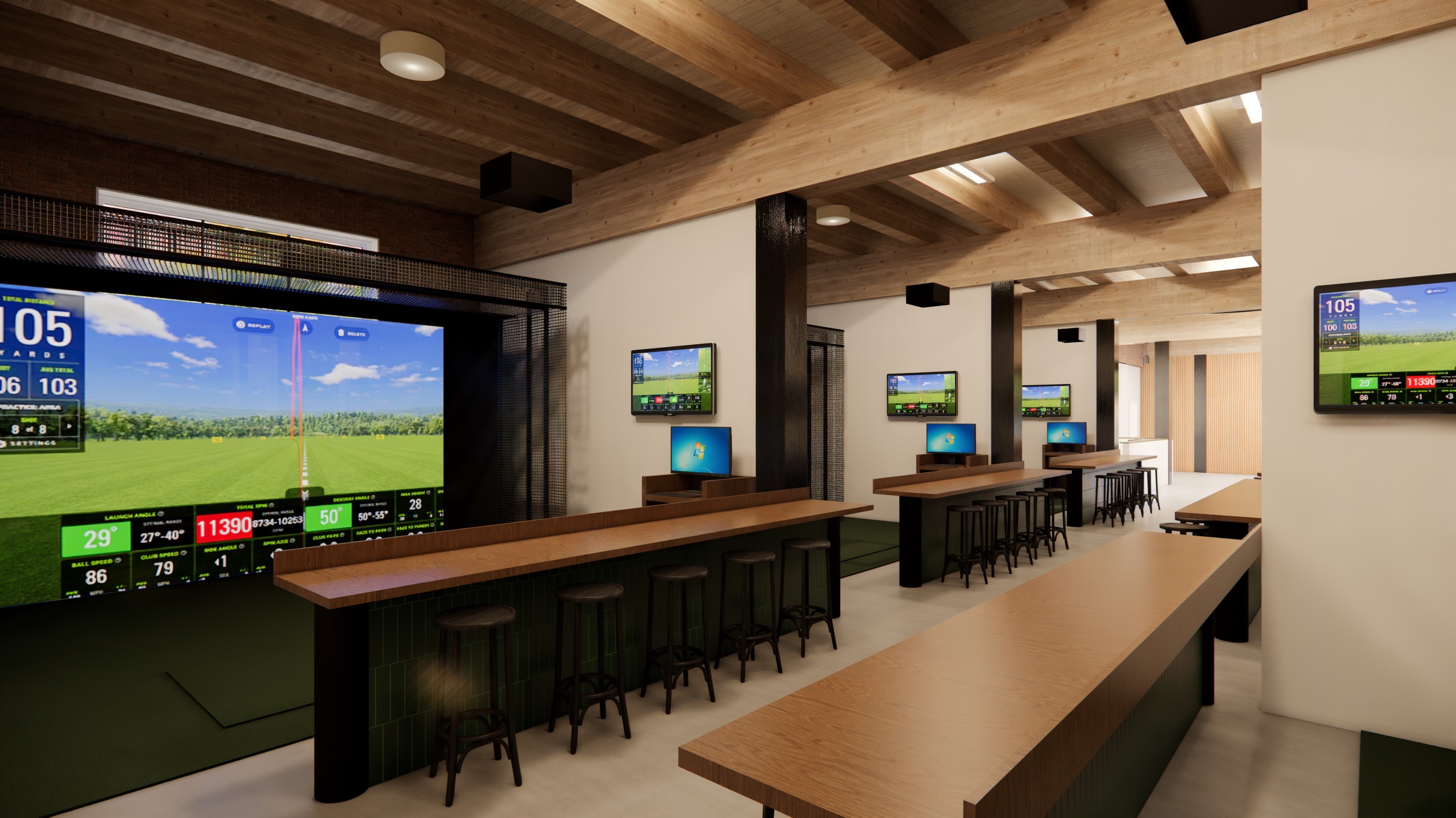 Greenside Golf Club simulator bays